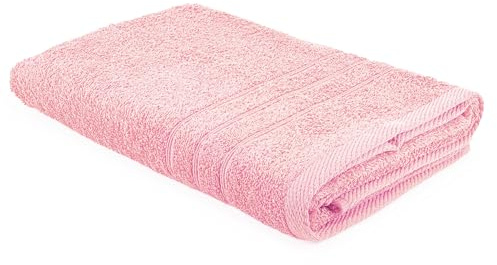 CASTMA - Toalla de Ducha Gama Colors - Toalla de Rizo 100% Algodón - Suavidad y Alta Absorción - Tamaño 70 x 130 cm - Gramaje 400 gr/m² - Color Rosa