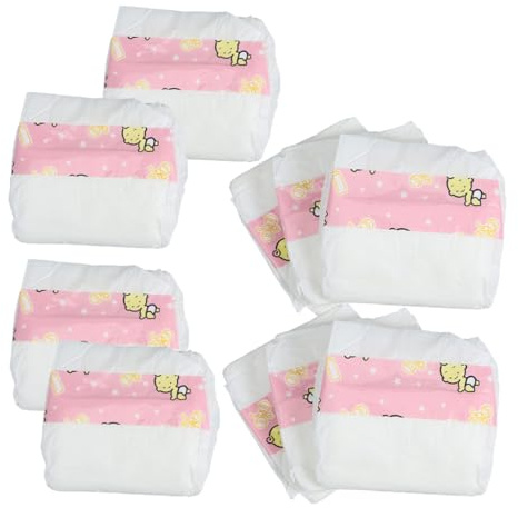 Warmhm Lot de 10 Couches De Poupée 45 Cm pour Garçon Et Filles 18 Pouces, Couches Rechange Réalistes, Accessoires pour Poupées, Jeu D’Imitation, Accessoires Puériculture Jeu Éducatif