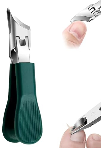 Cortaúñas Inclinado para Uñas de los Pies, Cortaúñas Ancho de Acero Inoxidable con Filo Inclinado,cortaúñas Preciso para Uñas Gruesas,Mango Antideslizante,Diseño Antisalpicaduras