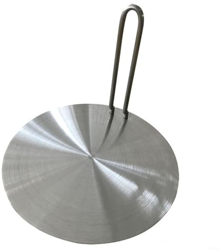 Stainless Steel Heat Diffuser Disc for Induction Hob Converter Plate, Detachable Handle Adapter for Gas, Electric and Induction Cookers, Even Heat Distribution(B)
