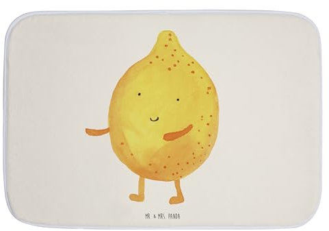 Mr. & Mrs. Panda Badvorleger Beste Freunde Zitrone - Geschenk, Badematte, Tiere, Badezimmerteppich, Badematten, Badteppich, lustige Sprüche,