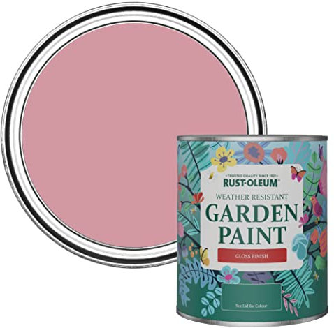 Rust-Oleum Pink Mould-Resistant Garden Paint In Gloss Finish - Dusky Pink 750ml