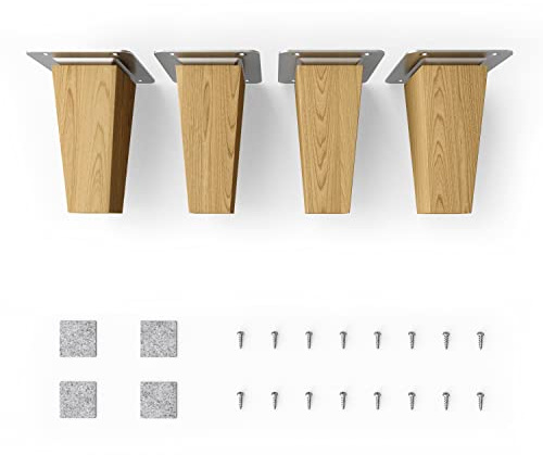 sossai Möbelben i oljebehandlat ekträ CLIF SQUARE HMF3 10 cm hög fyrkantiga rak design för hyllor byråer skåp