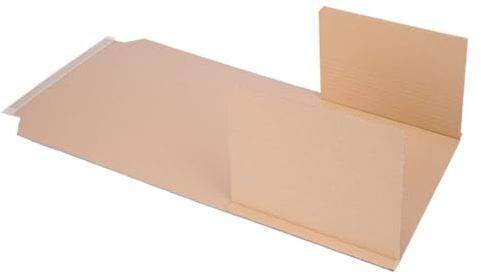 verpacking Buchverpackungen 900 x 600 x 10-90 mm DIN A1 BV-90 Braun [Größe und Stückzahl wählbar] Wickelverpackung Versand 100 Stück