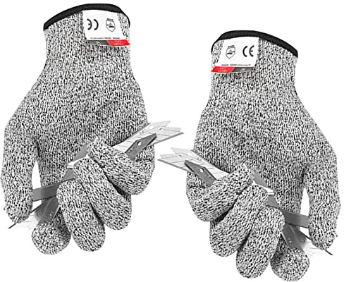 Skärbeständiga handskar, Nivå 5 Knivhandskar, Doppade Sticksäkra Handskar Trädgårdshandskar, Ambidextrous säkerhetshandskar, A Prue-handskar