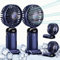 VGJK 2 Pack Handheld Fan,Battery Operated Portable Fans,5 Speeds Personal Fan with Base,Ajustable USB Rechargeable Hand Neck Desk Fan Mini Fans for Outdoor Indoor Office (2*Blue)