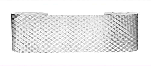Tapetbårder för kök självhäftande barnrum Silvergaller Avtagbar midjeväggdekal Vattentät bottenplatta PVC Dekorativ bård 15cm X 500cm