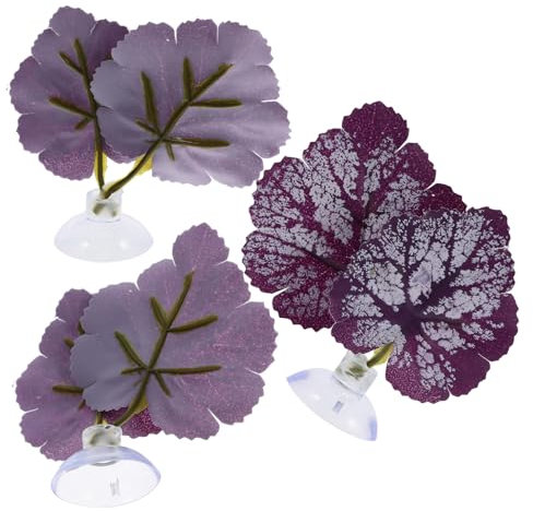 BELLIFFY 3 Stücke Betta Fisch Pflanze Blatt Für Aquarium Mit Tasse Aquatischen Lebensraum Bett Für Betta Fisch Tank Zubehör