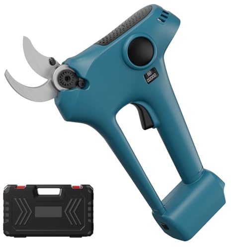 Akku-Astschere für Makita-18V-Batterie, Elektrische Gartenschere mit 30mm SK5 Verchromter High-Carbon-Stahl Klinge und LCD Anzeige (ohne Batterie)