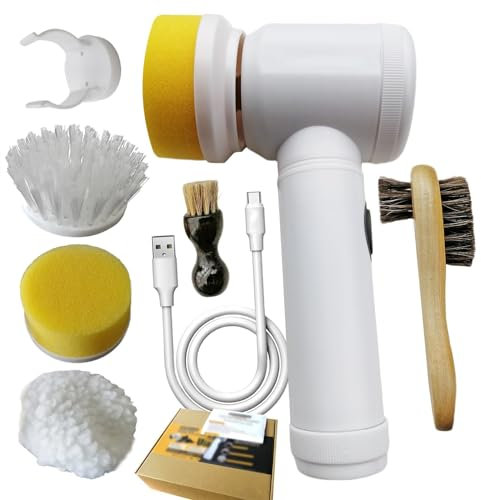 electric shoe polisher, Boot Shiners USB Charging Brush Shoe Shiner Cleaner with 2 Sets Moving Brush Heads