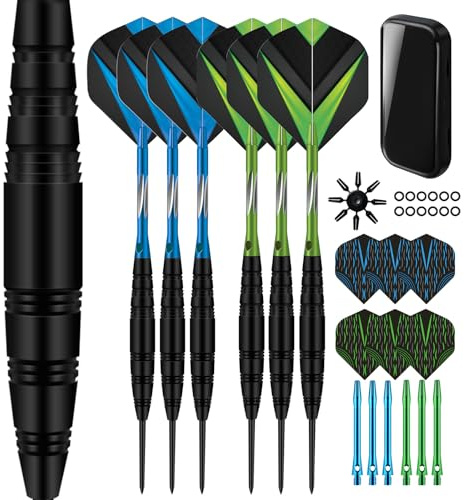 1SET Portatile In Acciaio Dardo Aghi Metallo Dardo Set Alluminio Albero Punta In Acciaio Freccette per Freccette Strumento Dardo Facile da Usare