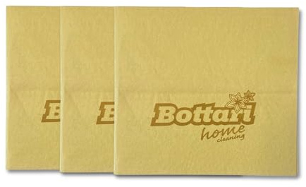 Bottari Paños Multiusos 36 x 40 cm – Paquete de 3 Unidades, Amarillo, súper absorbentes – Lava, Seca y Brillante sin Pelusas ni Halos – Limpieza del hogar, Cocina y baño, Lavables en Lavadora