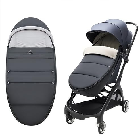 ETOFIXEE Waterproof Thickened Universal Stroller Blanket - Baby/Toddler Stroller Footmuff, Sleeping Bag & Bunting, Cold-Weather Winter Cover(Black)