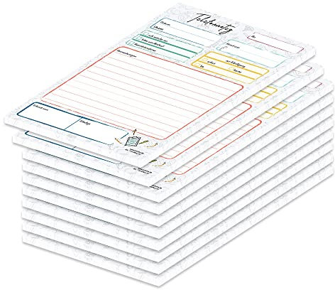 PRICARO Telefonnotizblock, A5, Doodles, 10 Stück