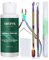 XIFEPFR Kit removedor de cutículas, crema removedora de cutículas y pluma de aceite para cutículas para suavizar hidratar, recortadora de cutículas, pinza de cutículas, empujador de cutículas y