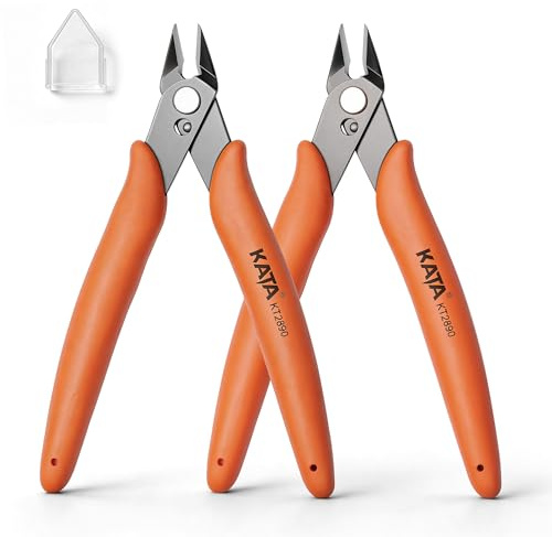 KATA Micro Wire Cutters, 5-Inch Precision Flush Cutter Tool for Electronics