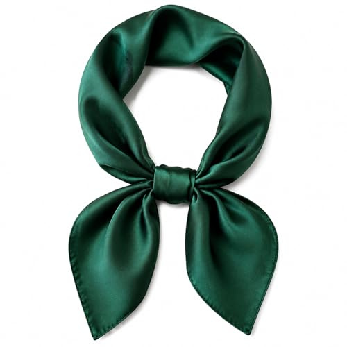 MAIRY Green Scarf Silk Scarfs for Women Elegant Lightweight Neck Scarves Squares Hair Bandanas for Ladies 70 x 70cm GB070606