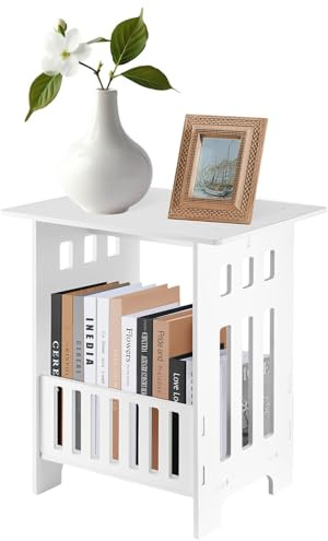 GREENSAPPIRE Moderner quadratischer Nachttisch 32x26x40 cm – Platzsparende Nachtkommode mit Ablagefläche und Stauraum, ideal für kleines Schlafzimmer (1 PCS)