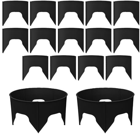 Lot de 24 anneaux de culture ronds de protection pour plantes | Bordure réutilisable | Anneaux de plantation adaptables résistants à la sécheresse pour balcon, cour, serre, tomate, poivre, fleur