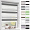 BelleMax Doppelrollo Klemmfix ohne Bohren & mit Bohren, 90x150cm(BxH), Weiß Grau Anthrazit, Duo Rollo, Sonnenschutz lichtdurchlässig Blickdicht, Klemmrollo Fensterrollo, Rollos für Fenster und Tür