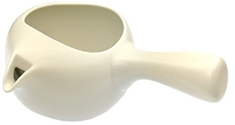 Kyusu Japanische Einhand-Teekanne mit Teesieb 350ml, Keramik Kyusu Seitengriff-Teekanne, ideal für Grüntee-Zubereitung, Tea Instructor Weiß