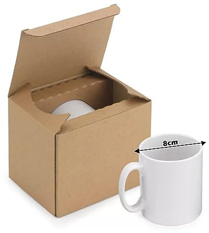 MUG POSTAGE BOXES - Strong Crash Lock Cardboard Postal Shipping Cup Gift Box (1)