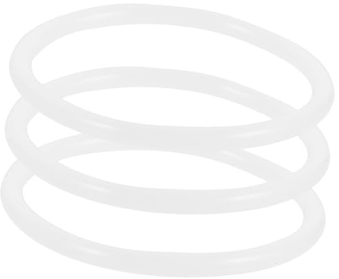 Mikinona 3pcs Buddhist Bowl Rubber Ring Singing Bowl Silicone Sound Bowl Holder Singing Bowls Standing Ring Bowl Gasket Rubber Rings O-rings for Singing Bowl White Crystal Cushion