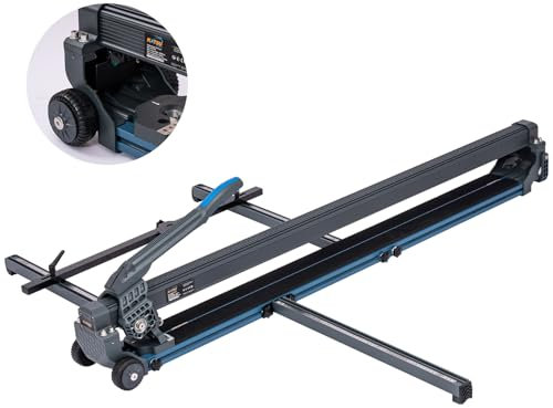 KATSU Tools Cortador Manual de Azulejos 48 1200 mm, Aleación de Aluminio de Alta Resistencia, Guiada por Láser de Alta Precisión, con Ruedas, Máquina de Corte de Azulejos de Cerámica y Porcelana