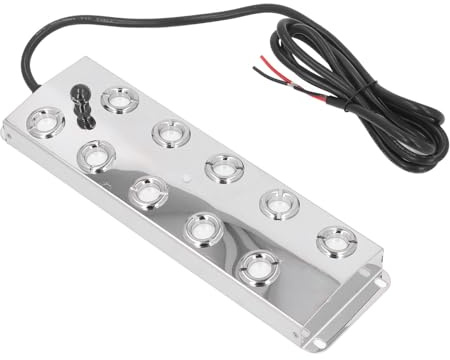 Fafeicy Generador de Niebla Ultrasónica, 10 Cabezales, DC45-48V, 1,7 MHz, Cable 1,5 M, para Fuente de Estanque, 9 M²