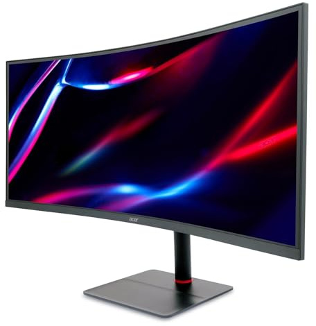 Acer Nitro XV345CURV Gaming-Monitor 86,4 cm (34 Zoll) - UWQHD, VA-Panel, HDMI, DisplayPort, Type-C (65W), 0,5ms, 165Hz, AMD FreeSync, HDR [Energieklasse F] (UM.CX5EE.V05)