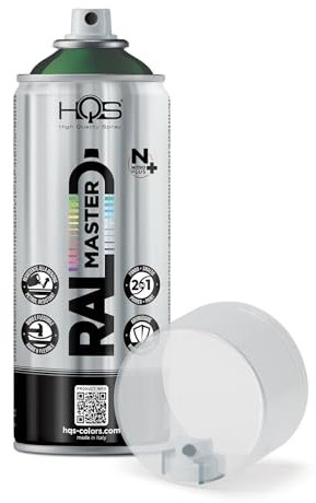 HQS RAL Master - Bote de pintura en aerosol 400 ml Nitro Colori Ral (1, Ral 6005 verde musgo brillante)