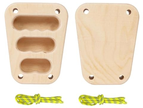 Demsyeq Planche d'escalade – 2 supports d'escalade | Kit d'entraînement en bois pour la rééducation, la maison, le fitness, la gym, les femmes et les hommes, les grimpeurs en plein air