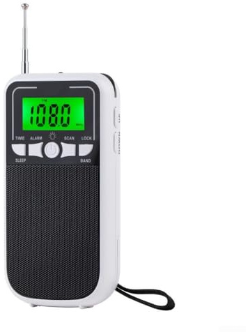 Portable Pocket Radio, AM FM Shortwave Reception, For Listening To Stations While Traveling, Hiking, Home, Simple Station Tuning(White)