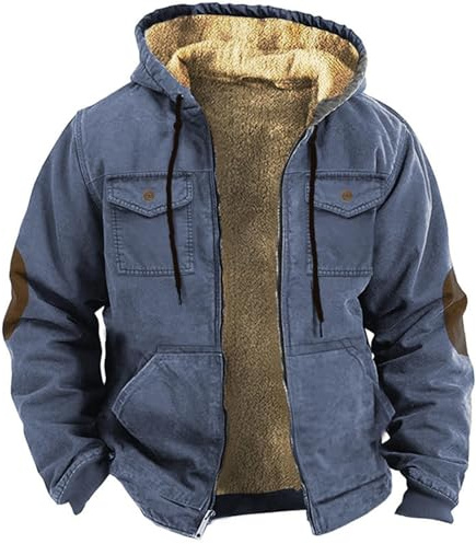 Veste Denim Ceinture Hommes Veston Chaud Demi Respirante Grosse Flanelle American Brodée Indienne Randonnee Patchwork Quartz Tartan Loden Crop Poussiere Déchiré Retournee