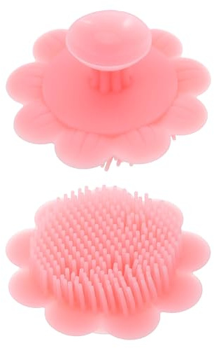 PENIKOKO 2 St Babyschampo Hårbottenskrubber Silikonschampoborste För Nyfödd Hårbottenbadborste Hårbottenmassageborste Nyfödd Borste Babyborste Rosa