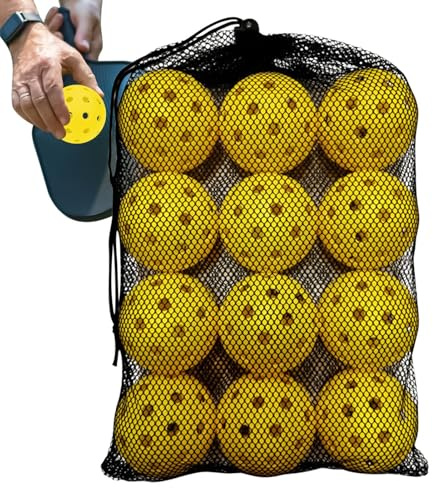 Genérico Bolas De Golf De Entrenamiento,12 Piezas Equipo De Golpeo | Pelotas Ligeras Huecas con Bolsa De Malla Y Cordón | para Hombres Mujeres Exteriores Patio Hogar Escuela Parque Playa