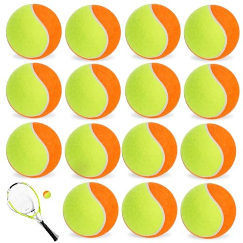 PORFOYO 15 Piezas Pelotas De Tenis: Pelotas De Práctica Tenis, Diámetro 6,35cm, Accesorio De Entrenamiento, Bolas De Tenis, Principiantes para Clases De Tenis, Máquinas De Pelota Y Perros