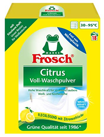 Frosch Citrus Voll-Waschpulver 18WL, 1,35 kg Zitrus