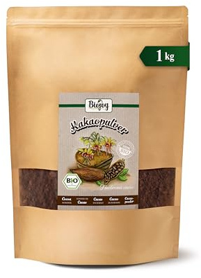 Biojoy Cacao in Polvere Biologico (1 kg), Naturale e Senza Zuccheri Aggiunti (Theobroma cacao)
