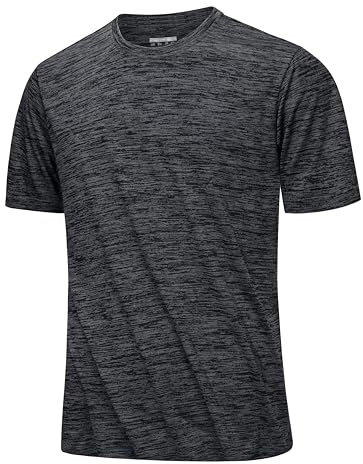 MAGCOMSEN Camisetas Manga Corta Hombre Secado Rápido Ligeras para Gimnasio Entrenamiento Running Deportiva Transpirable Fitness Ropa Negro, L