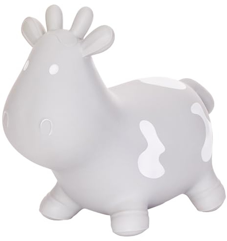 Hoppimals Tootiny Animal Sauteur Gonflable Vache, Animal Sauteur, Jouet Sauteur Gonflable - Développe la motricité - A partir de 12 Mois - avec Pompe à air Incluse