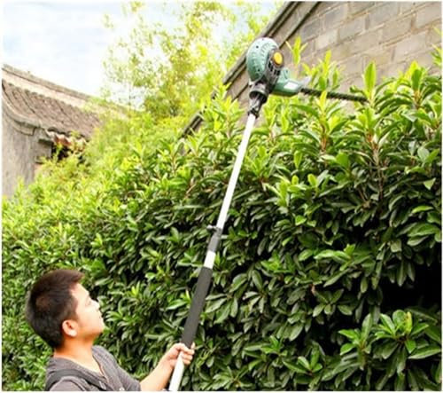 Cortacésped eléctrico inalámbrico para jardín, tijeras de podar elécts de gran altitud para jardinería, sierra de ramas altas, cortasetos telescópico para el hogar, herramienta para cortacésp