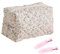 1 Stück Kosmetiktasche Blumen,Kosmetiktasche Aesthetic,Federmäppchen Blumen,Cute Makeup Bag mit 2 Stück Haarnadeln,für Lagerung Verschiedene Toilettenartikel (Rosa Geblümt)