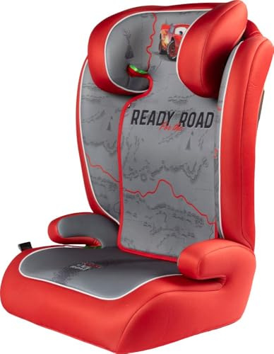 Asiento infantil Tataway Disney Cars-Size R129, para niños de 15 a 36 kg (de 3,5 a 12 años), de 100 a 150 cm, grupo 2/3, se puede instalar con un cinturón de 3 puntos