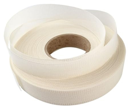 Oryven 4 Yards Fabric Hemming Guide Fishbone Tape for Sewing Narrow and Curved Hem Tool Reusable Boning Strip for Chiffon Silk Dresses Skirts Wedding Veils