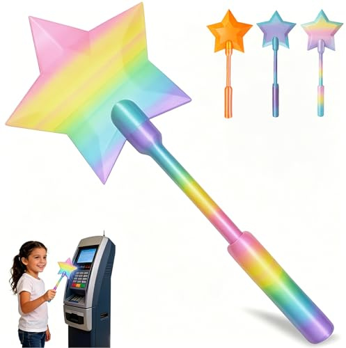 Wand Card Holder, 3D Printed Magic Wand Credit Card Holder, Fairy Wand Tap to Pay Wands, Contactless Payment Star Wand for Kids Teens Adults Cosplay Magicians Performers