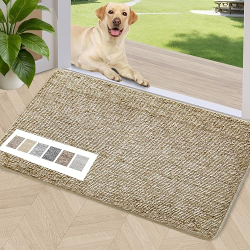REFETONE Indoor Door Mat 20x32, Front Door Mat Indoor Entrance, Coffee