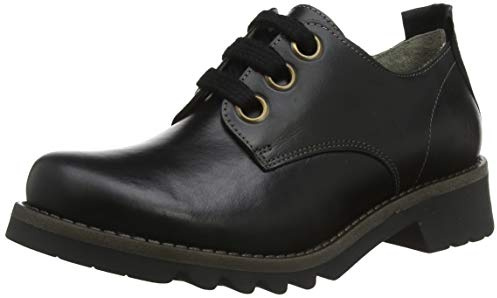Fly London Women's Ruda538fly Moccasin, Black, 36