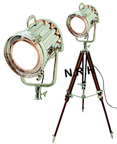 Lámpara de pie vintage marina marina, con forma de trípode para estudio náutico