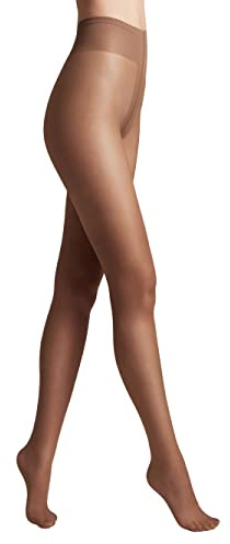 Conte elegant TOP SOFT 20 DEN Collants Femme pour Peau Sensible avec Vitamine E - Collants Fins avec Souples - Semi-Mat Finis - Ultra Résistant -Marron Taille 2
